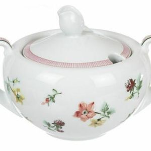 Dior Porcelain Flower Motif Sugar Bowl